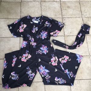 ✨NWT!✨ KAARI blue jumpsuit with flowers